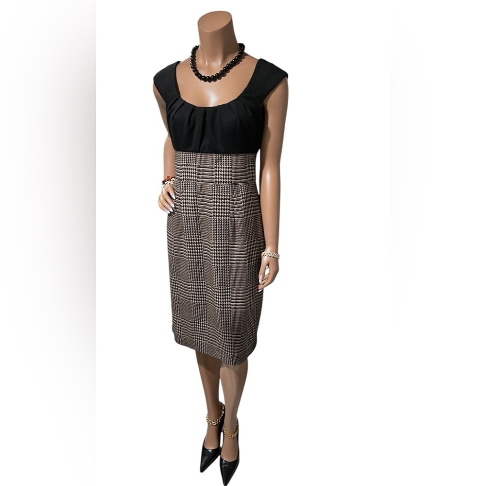 Elegant Black and Gray Plaid Women's Dress Skirt one piece☑️VEN09 - Picture 5 of 9